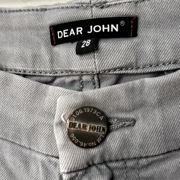Dear John Jeans Cuffed Twill Knit Denim Trousers Gray SZ 28 - LIKE NEW! - Picture 9 of 16